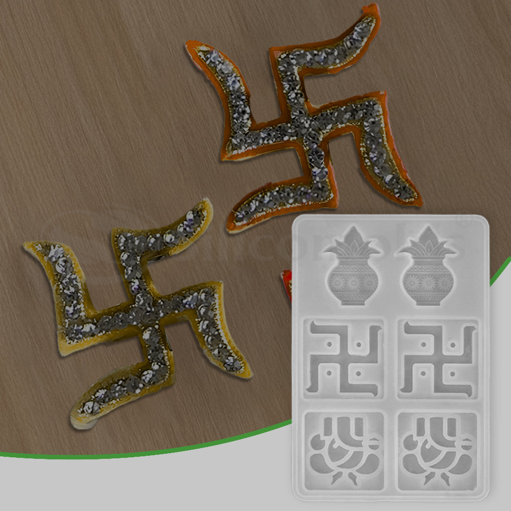 SILICOMOLDS-SWASTIK GANESH MOLD-URP-277-RM